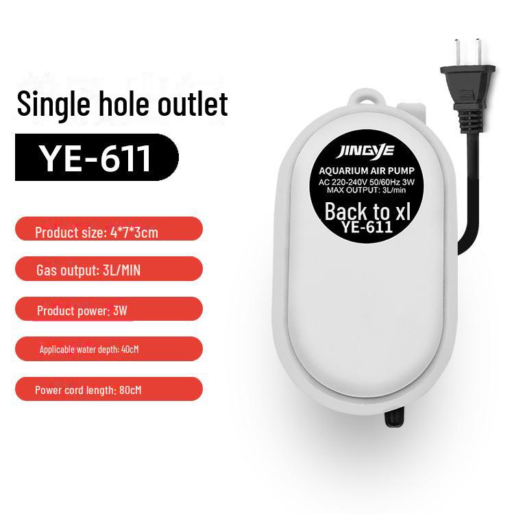 Jingye Stille Vierkoppige Zuurstofpomp voor Aquaria en Vijvers