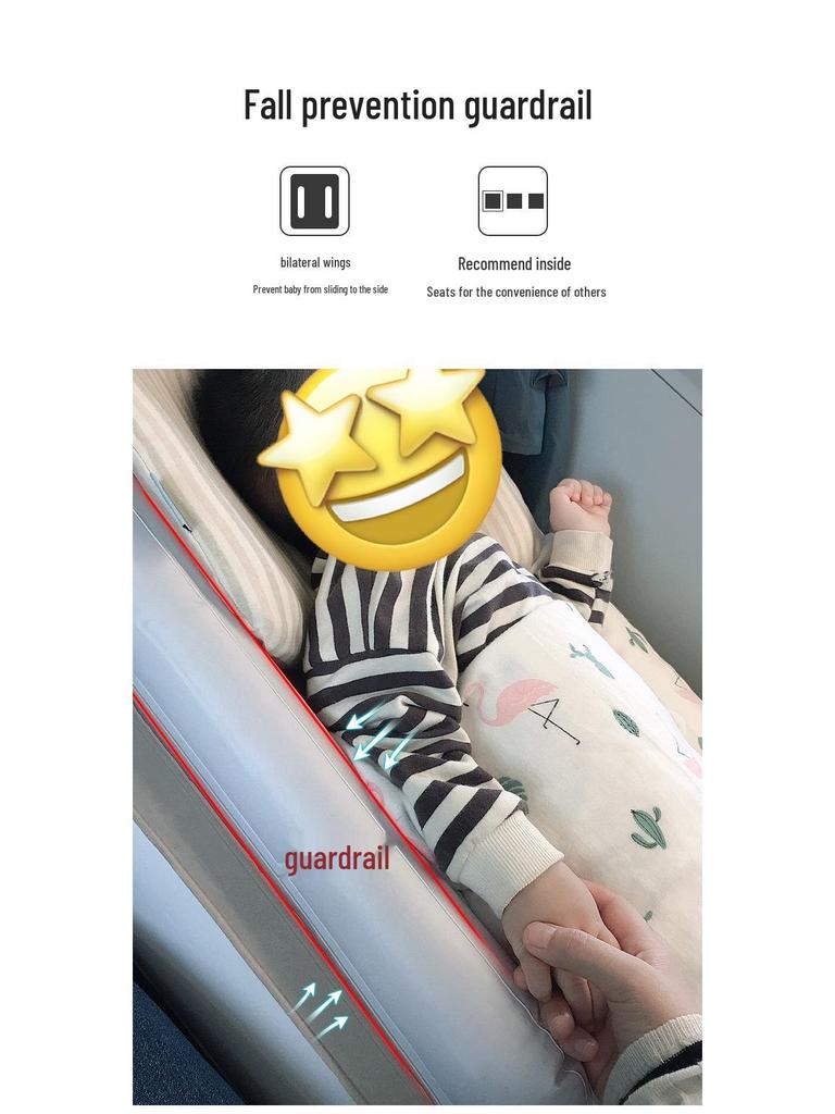 Nuovo Letto da Viaggio Gonfiabile Automatico per Bambini per Aerei e Auto