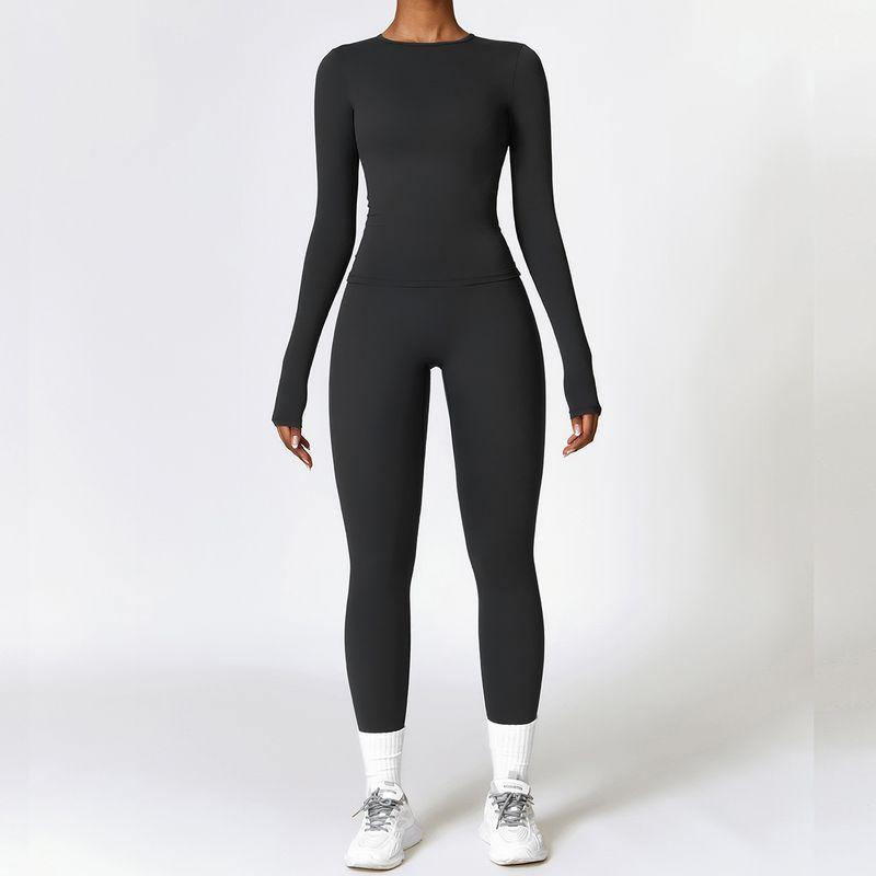 Guangzhou Zechuang Clothing Co., Ltd. European and American Tight Sanding Yoga Suit Quick-Drying Workout Clothes Winter Outdoor