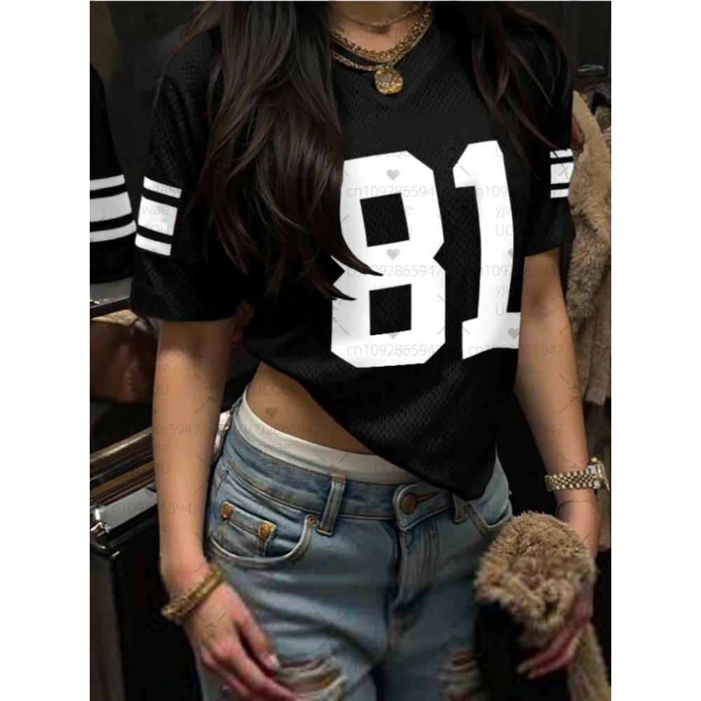 T-shirt V Neck Casual Fashion Y2k Colorful Butterfly T Shirts Women Short Sleeve Tee Shirt