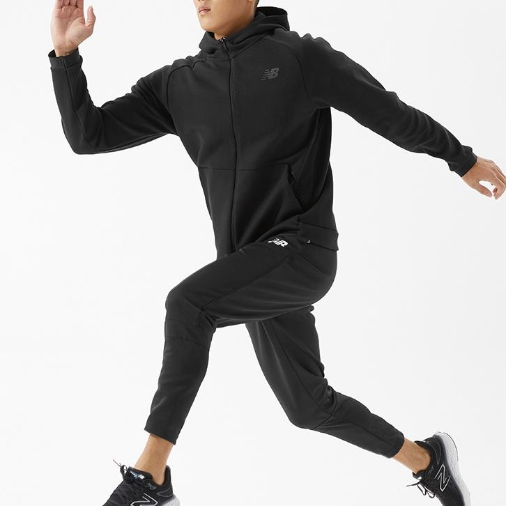 New Balance Logo Sportswear Tech Fleece Windrunner Jacket Asia Sizing 'Black' Men's AMJ21178-BK