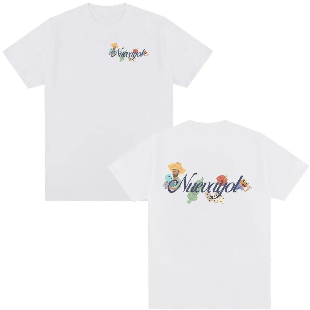 Nuevayol Mexican Style Character & Cactus Print T-Shirt | Unisex Cotton Casual Short Sleeve Top 4XL