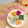 5pcs/set Quick Sushi Mold Rice Ball Maker Cake Bread Baking Tools Sandwich Cutter Household Fun DIY Bento Making Machine for Kid