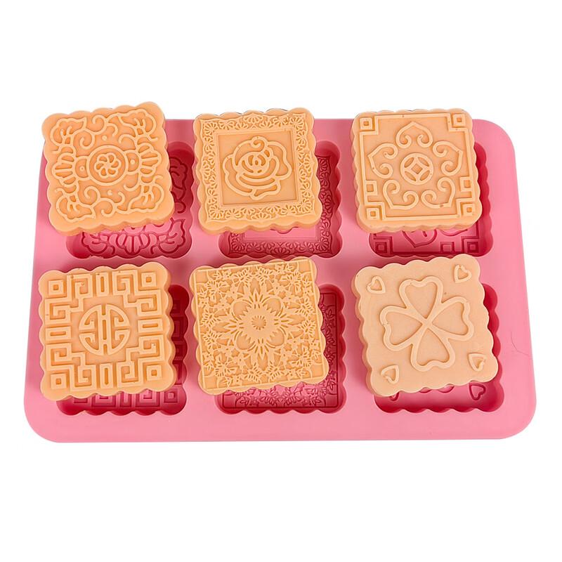 Six-Hole Square Lace Silicone Mold