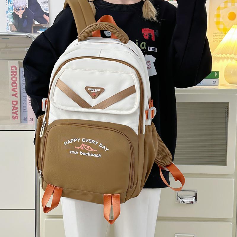 Backpack New Style Ins Style Cute Korean Style Junior and Senior High School Students School Bag Large Capacity Simple Student School Bag