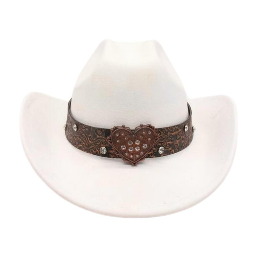 Premium Sense One-Word Top Suede Top Hat Jazz Hat New Love Diamond-Encrusted Western Cowboy Hat