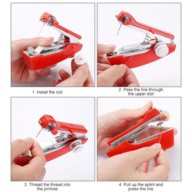 1/2ks Ruční šicí stroj Mini Manuální Steh Šicí stroj Protable Venkovní Cestování Oblečení Látky DIY Šicí Nástroj TMZ