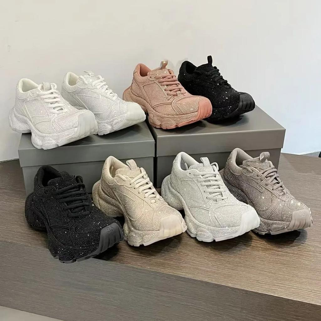 Fashion Luxury Designer Chunky Heel Platform Unisex Shoes All Match Casual Trainers Increase Runway Sport Shoes Large Size Sneakers Male