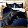 Cat Duvet Cover Set Girls Boys Cute Blue Cat 3D Print Bedding Set Bold Blue Animal Double Queen King Size Polyester Quilt Cover
