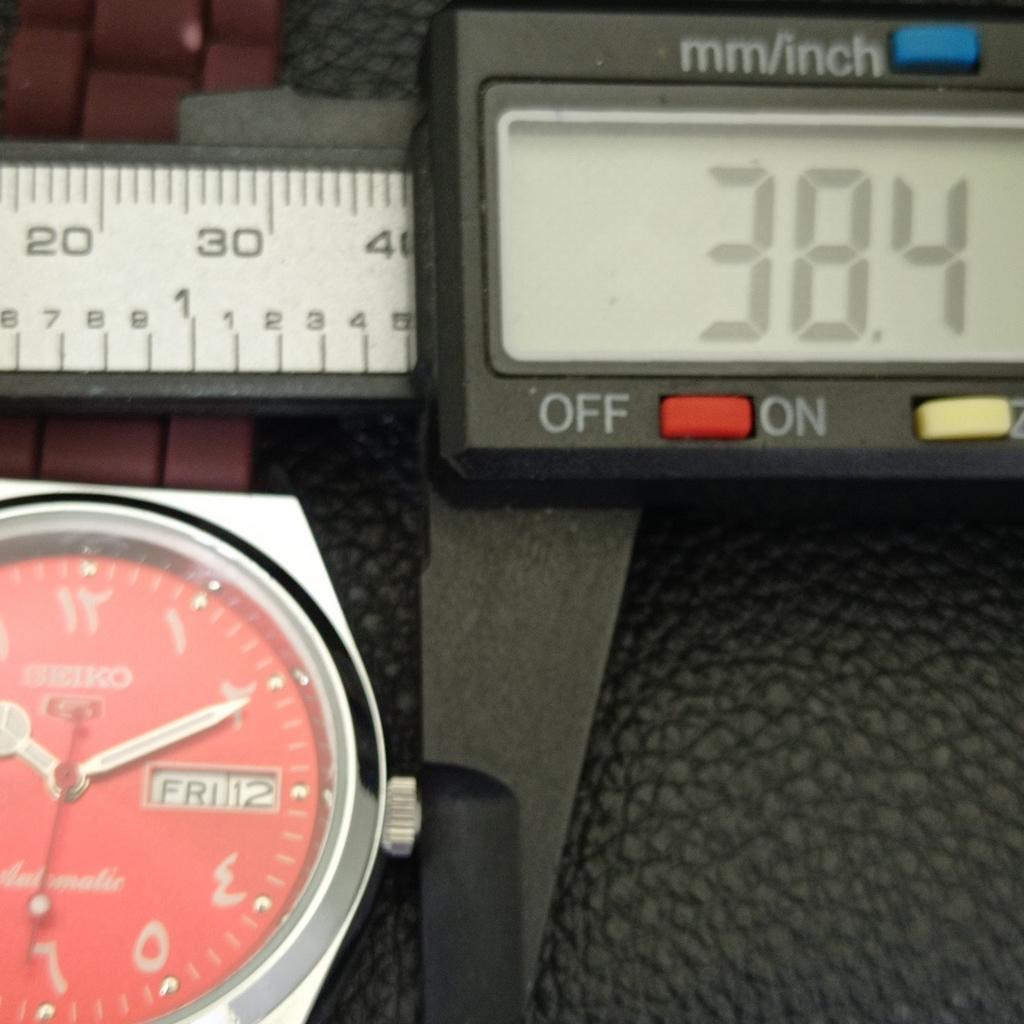 VINTAGE REFURBISHED SEIKO 5 AUTOMATIC 6309A JAPAN MENS RED DIAL WATCH A441364-5