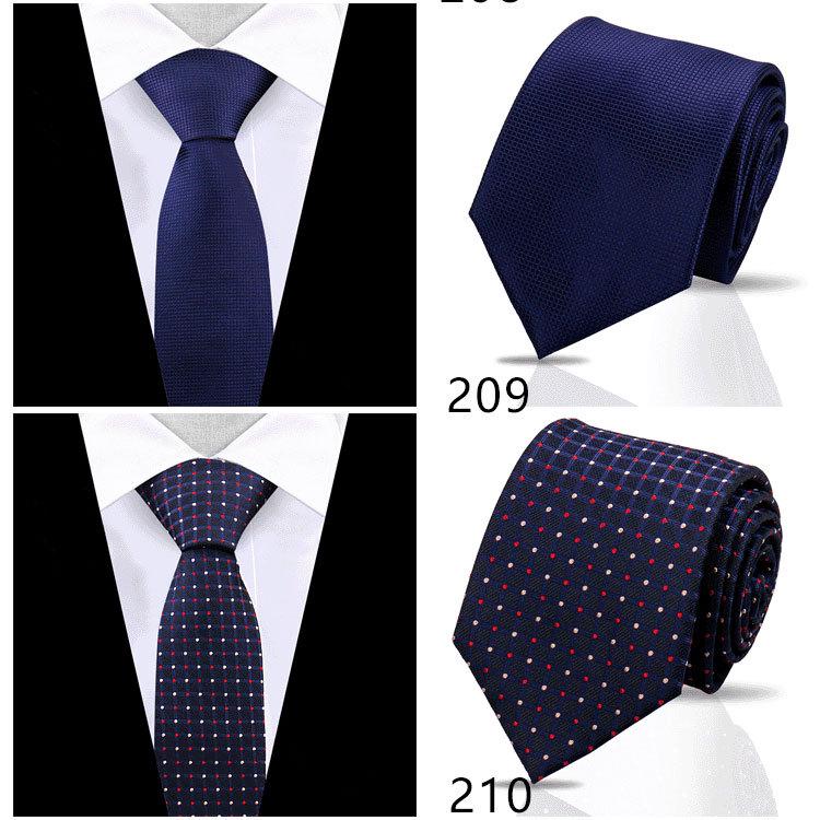 Men's High-Grade Black and Red Striped Silk Tie for Formal and Wedding Wear - 8CM
