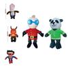 Cute Cartoon Panda Superman Plush Toy For Kids, Short-haired Stuffed Animal Doll