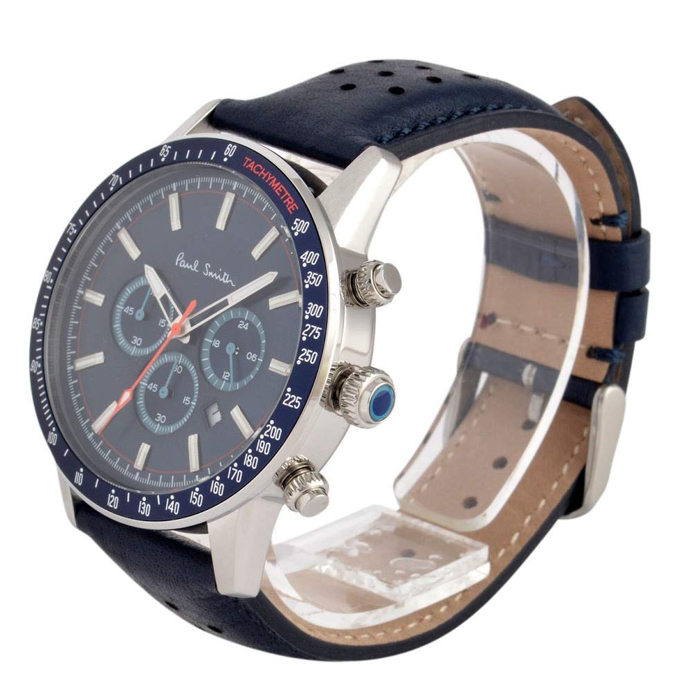 Paul Smith Chronograph Leather Strap Watch PS0110003