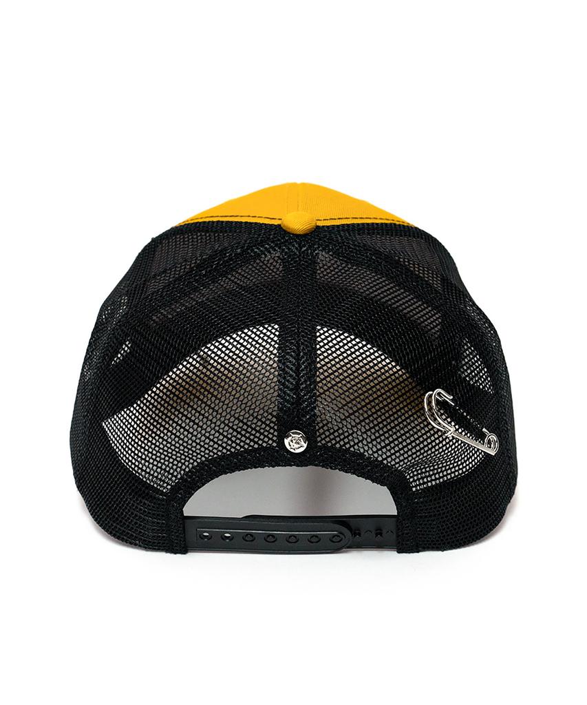 BLACKBLOND Vividi Dual B Logo Trucker Mesh Cap (Mustard)