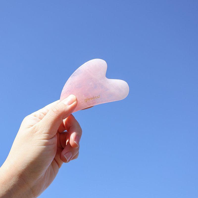 Glowiest Rose Quartz Gua Sha