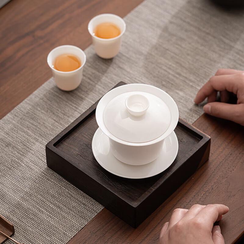 Yunyi Mutton-Fat Jade Porcelain Gaiwan Tea Set