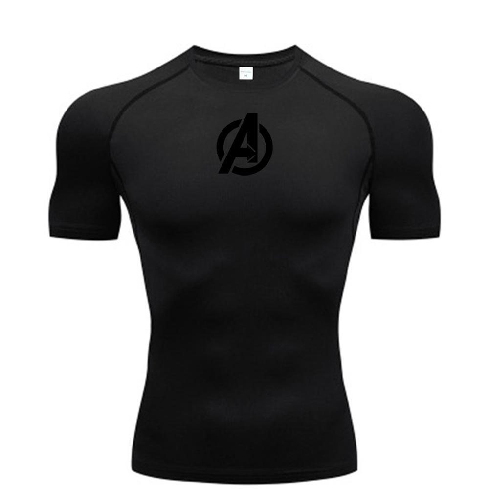 Compression T Shirt Men Short Sleeve Sport Tees Fitness Running Sportsear Men Gym Elastic Quick Dry Jogging T-shirt Tops S