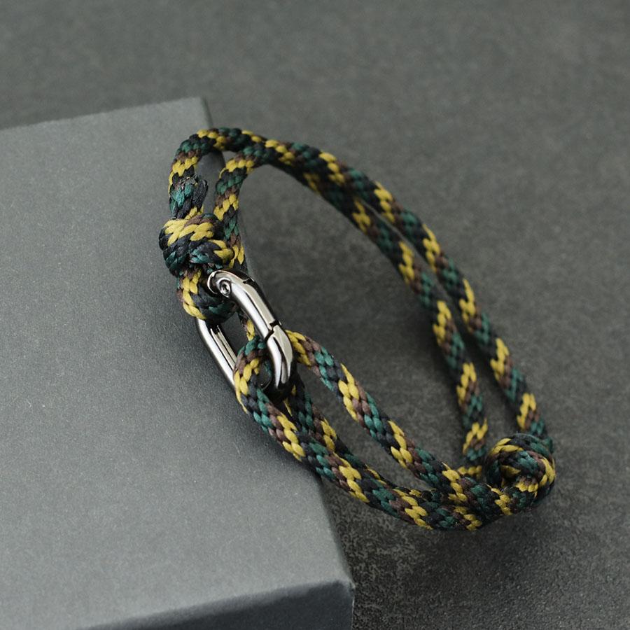 New Rope Bracelet Men Adjustable Double Layer Handmade Sliding Buckle Macrame Braslet Surfing Jewelry Pulseira Corda Masculina