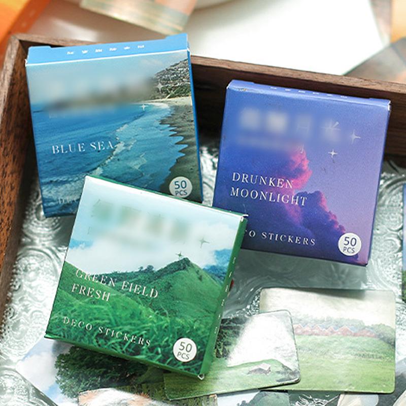 

300шт Журнал Скрапбукинг Картина маслом DIY Ремесло Ретро Украшенный Пейзаж