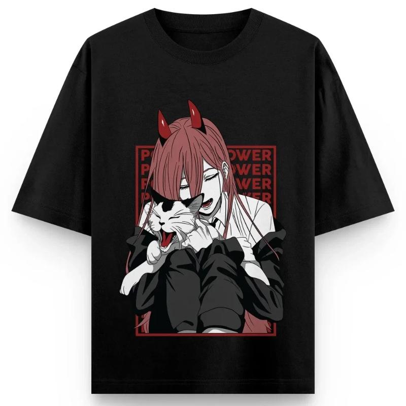 Chainsaw Man Vintage T-Shirt Denji Hybrid Form Graphic Print Men Women Cotton Y2k Oversized Loose Fit Comfort Streetwear Unisex