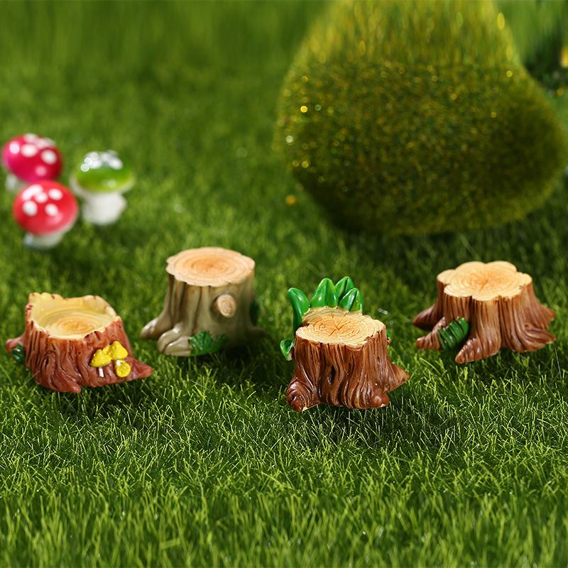 ZAKKA Creative Resin Tree Stumps for Moss Micro Landscaping Ornaments