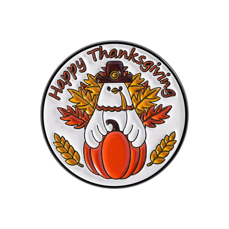 

Happy Thanksgiving Day Enamel Pins Custom Turkey Pumpkin Family Dinner Brooches Lapel Badges Clothes Jewelry Gift for Friends