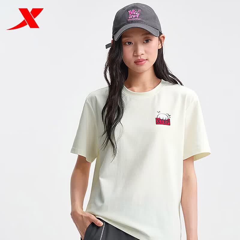 XTEP Women s Round Neck Short Sleeve Knit Top L