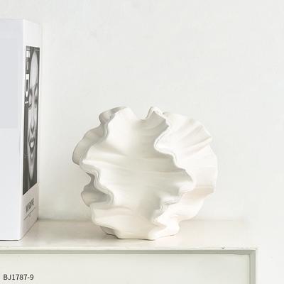 Minimalist Mirage Vase Ornament Ceramic Coral Vase Nordic Art Beige Living Room Desktop Center Decoration