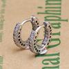 S925 Sterling Silver Hollow Heart Stud Earrings with Zircon for Women