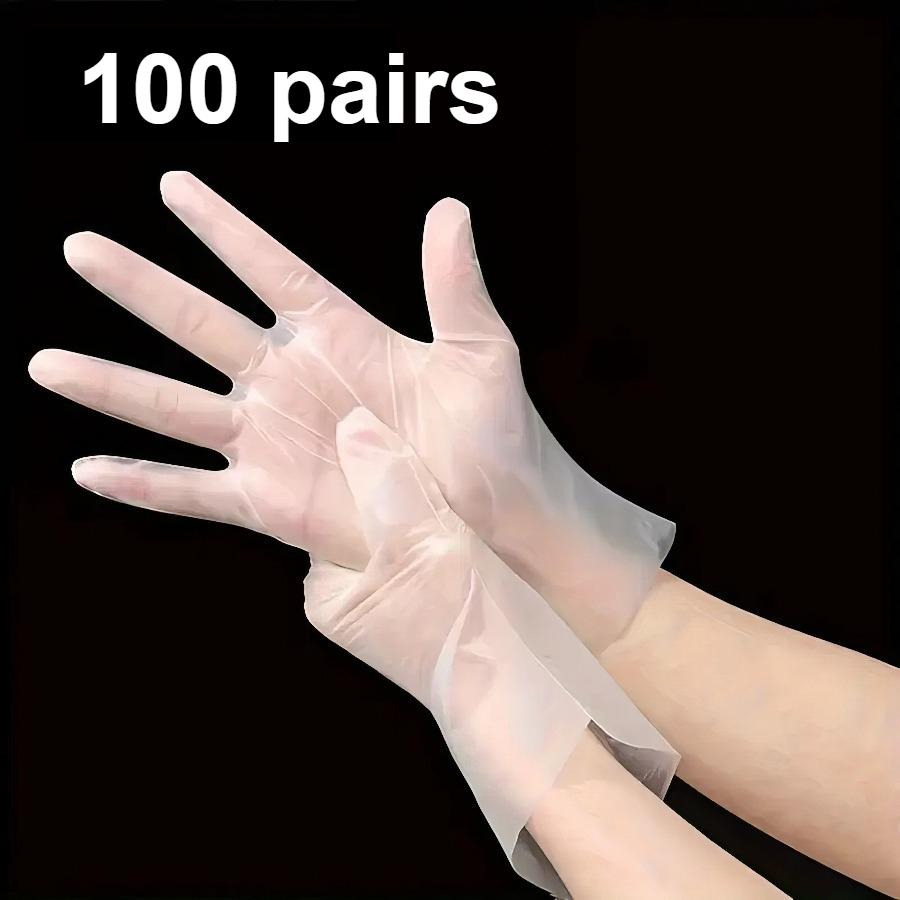 100/200/300 Pairs of Disposable Transparent Gloves, Odorless and Non Irritating, Suitable for Most People, Used for Food Contact