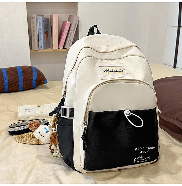 Zaino per la scuola nuovo stile ins giapponese ad alto valore fresco e dolce zaino con patchwork a colori contrastanti zaino leggero da viaggio per studenti delle scuole medie