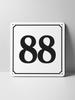 Metal Sign Black House Number On White Background Outdoor Wall Art Decor