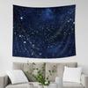 Night Sky Stars Tapestry Wall Hanging Dark Blue Galaxy Space Cosmic Starry Fantasy Universe Texture Outer Shining Star Kid