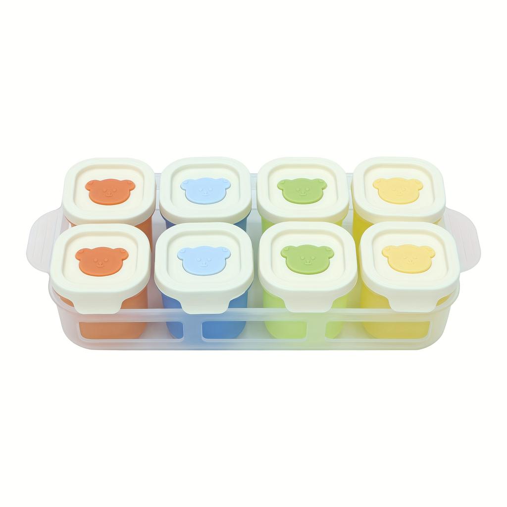 9pcs Silicone Food Storage Containers with Lids-1.69oz Reusable Snack Containers for Kids,Leak-Proof Design,Meal Prep Containers