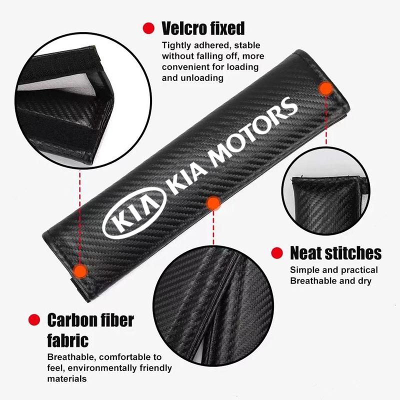 2026 Hot Car Sticker Car Seat Belts Cover Auto Interior Decor Shoulder Pad For Kia Sportage Cerato Optima K2 K3 K4 K5 Rio Picant
