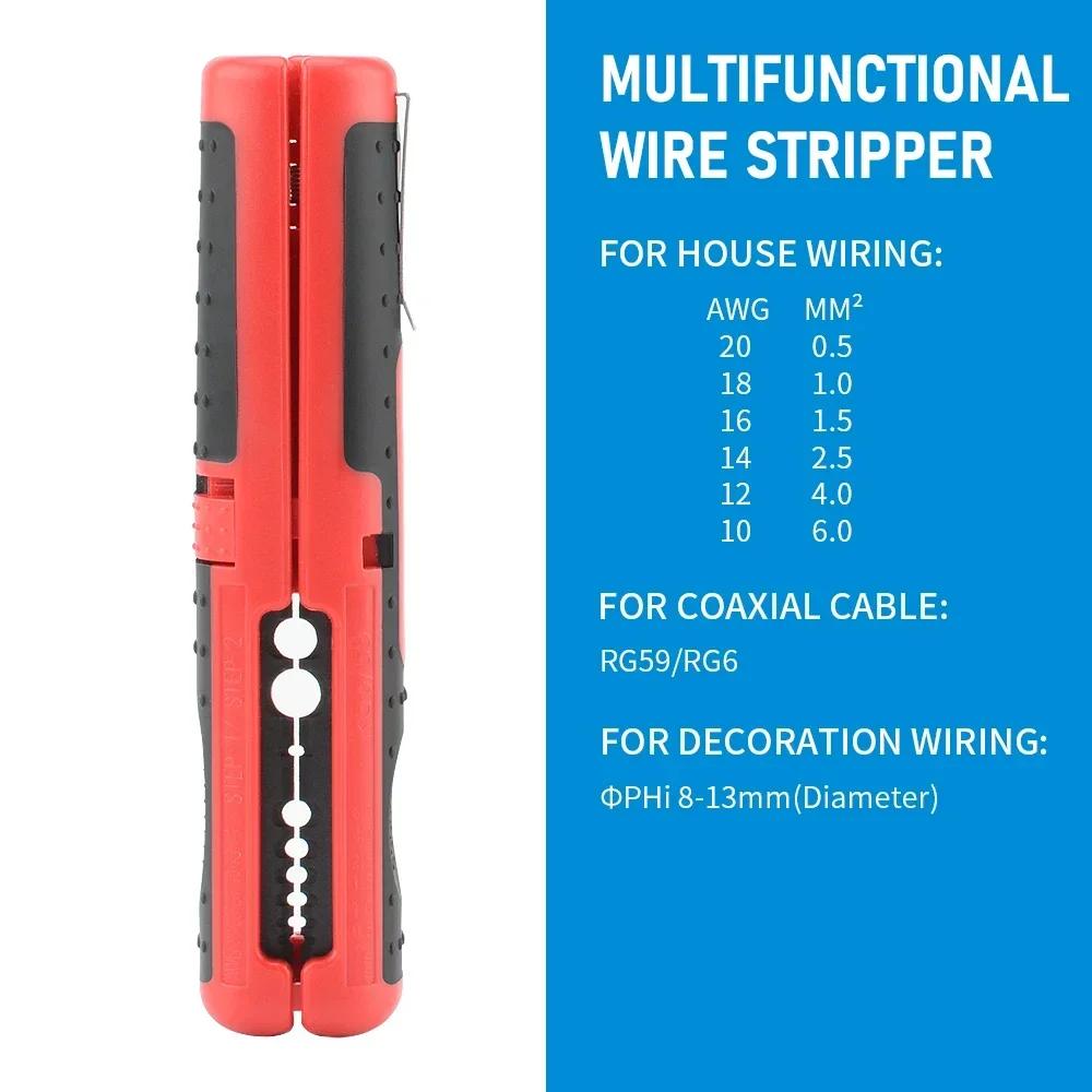 Multifunctional Cable Wire Stripper Cutter Pliers Portable Hand Tool with Anti-skid Handle Hardware Tool