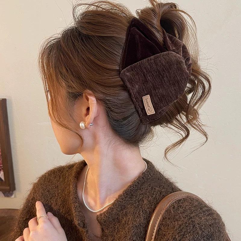 Pinza a Triangolo in Velluto Retro 2025 - Accessorio di Alta Gamma per Chignon da Donna