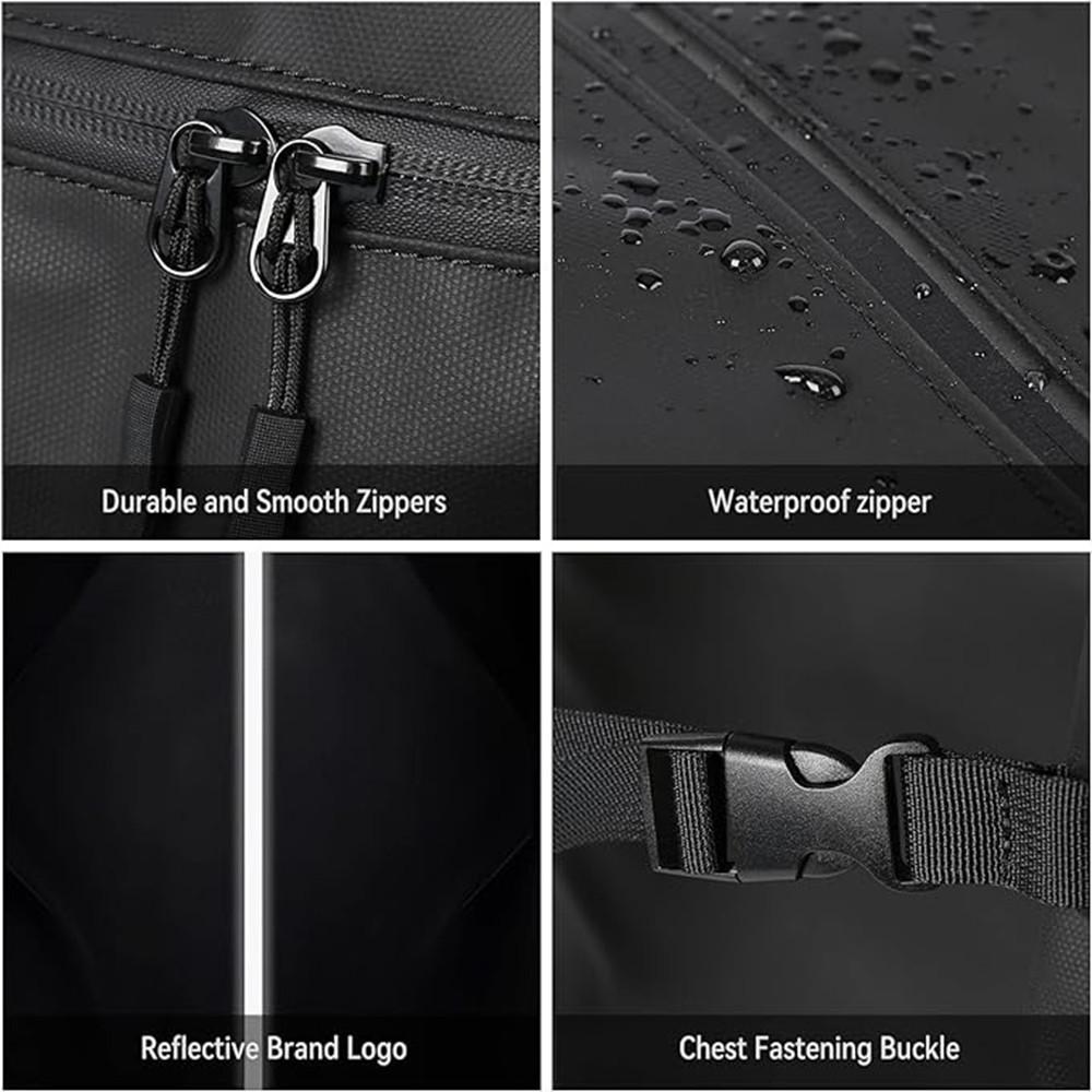 Large Capacity Multifunctional Motorcycle Helmet Bag Waterproof Motorcycle Riding Backpack Reflective Bicycle Travel Laptop Bag