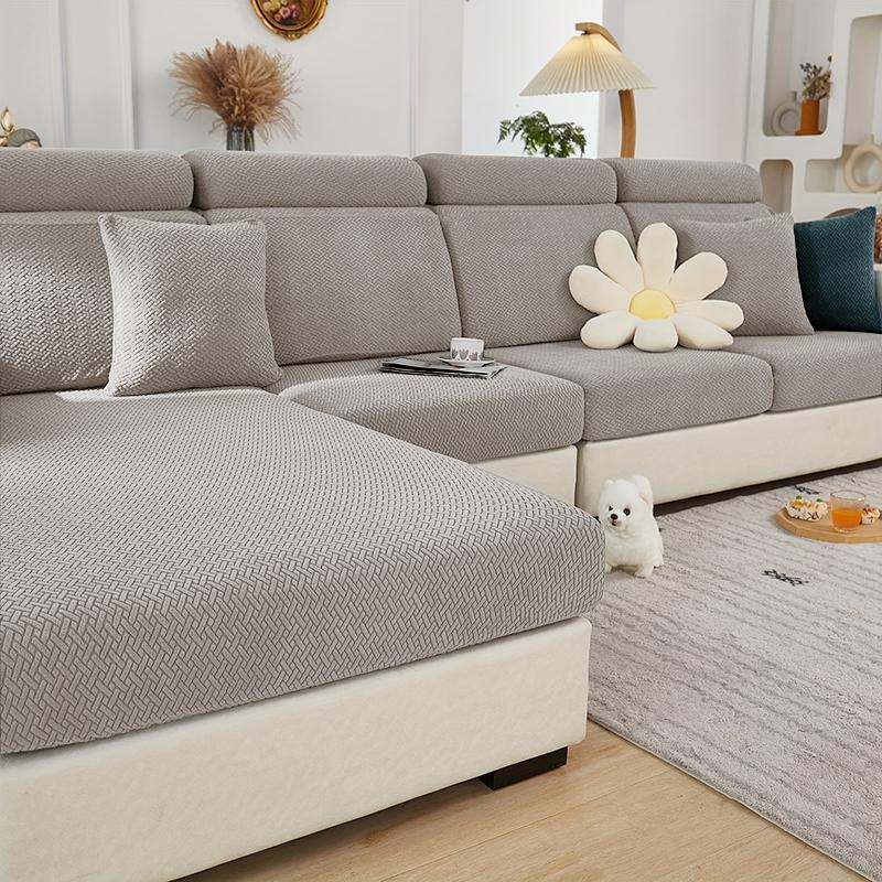

Soft Jacquard Sofa Cover Twill Pattern Dustproof Sofa Cushion Covers Washable Furniture Protector for Living Room Home Decor 1PC Normal S