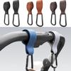 1/2pcs  PU Leather Baby Bag Stroller Hook Stroller Accessories Mummy Pushchair Pram Multifunctional Stroller Hook 360 Degree Rotatable