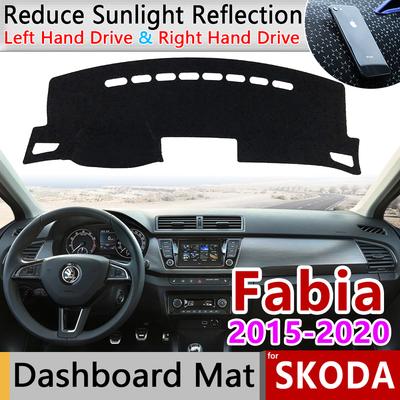 For Skoda Fabia 3 NJ 2015 2016 2017 2018 MK3 Anti-Slip Mat Dashboard Cover Pad Sunshade Dashmat Carpet Car Accessories