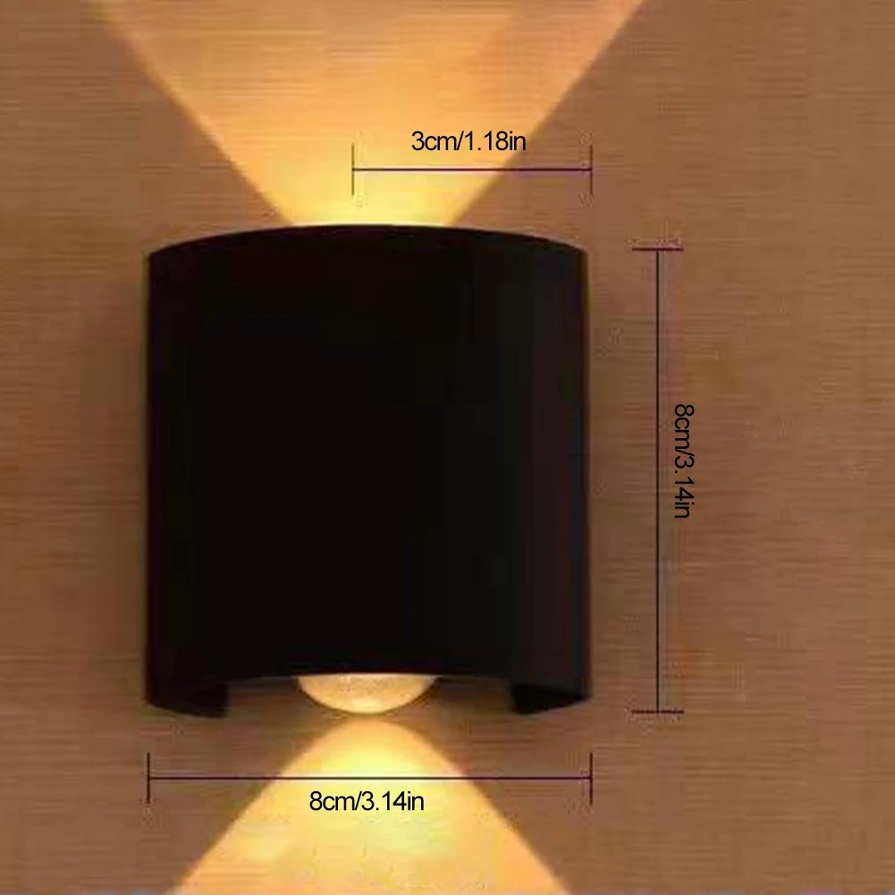 

2/4/6/8/10 Вт светодиодный настенный светильник водонепроницаемый IP65 алюминиевый внутренний настенный светильник для спальни гостиной коридора внутреннего наружного освещения