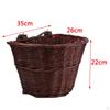 Cesto Anteriore Manubrio Bicicletta Ciclismo Stoccaggio Donna Shopping Rattan