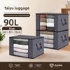 Large Capacity Cotton Quilt Storage Bag With Transparent Window For Bedroom Organization