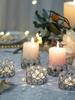 1pcs Silver Gold Crystal Tea Candle Holder for Wedding Family Gathering Center Decoration