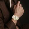 Seiko Daily Life Waterproof Automatic Manual Mechanical Movement Stainless Steel Watch Men watches Gold SARY238
