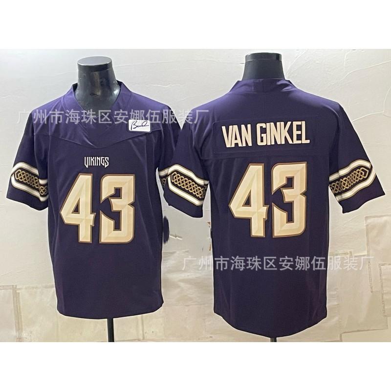 2026 Vikings Fotbalový dres 22 18 Krátký rukáv Vyšívaný Tým Sportovní košile