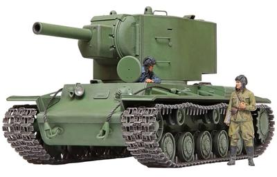 Tamiya Militärische Miniaturserie Sowjetischer schwerer Panzer, Kunststoffmodell 35375, Formfarbe 1/35, Nr. 375 KV-2 35375-000
