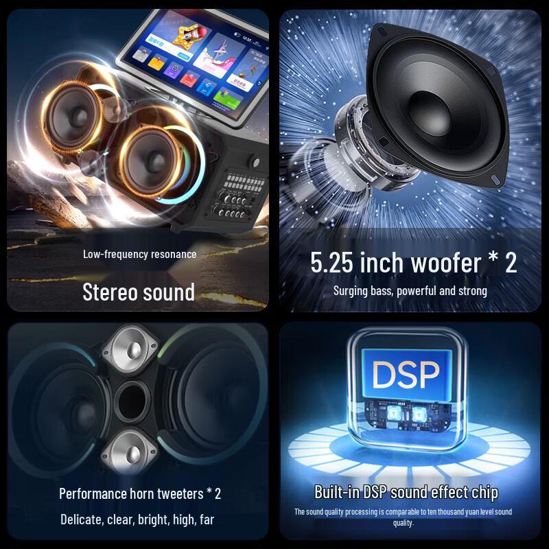 SAST Portable KTV Trolley Speaker System CN Plug (adapter Included)