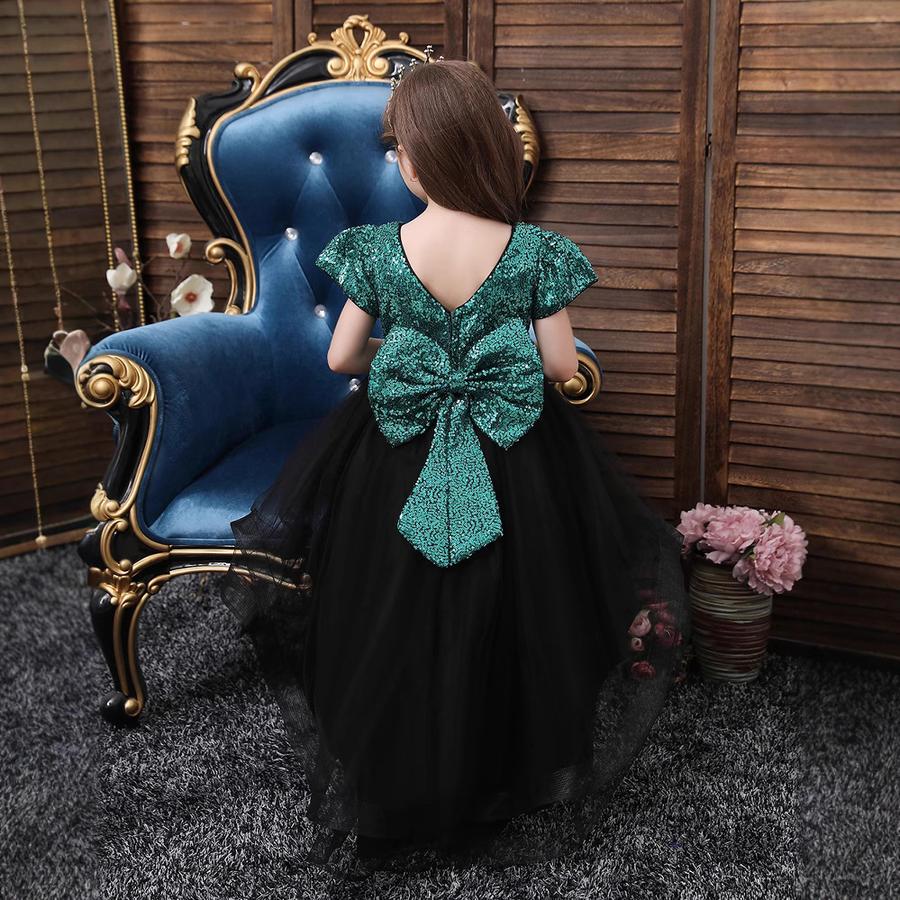 Girls' Princess Dress Sparkle Mesh Puff Dress Children's Stage Performance Outfit